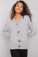 Sweter Damski Model LC-SW-A1.28X Grey - Rue Paris - uniwersalny