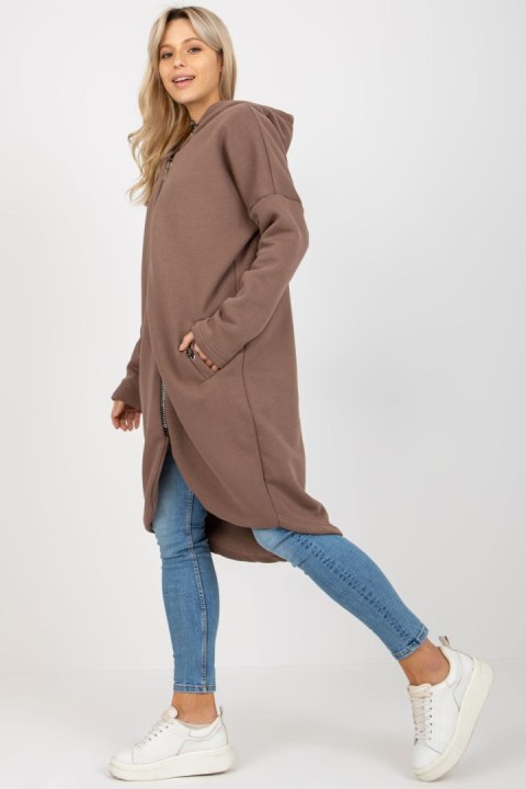 Bluza Damska Model RV-BL-4858-1.99P Brown - Rue Paris - S/M Bluza Damska Model RV-BL-4858-1.99P Brown - Rue Paris - S/M