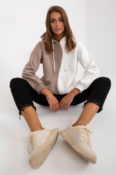 Bluza Damska Model RV-BL-8233.32X White/Beige - Rue Paris - S/M Bluza Damska Model RV-BL-8233.32X White/Beige - Rue Paris - S/M