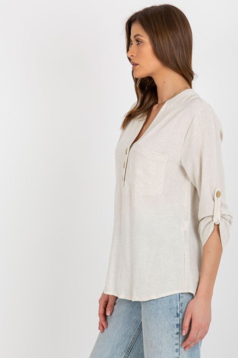 Bluzka Model WN-KS-VE51.30X Light Beige - Rue Paris - M Bluzka Model WN-KS-VE51.30X Light Beige - Rue Paris - M