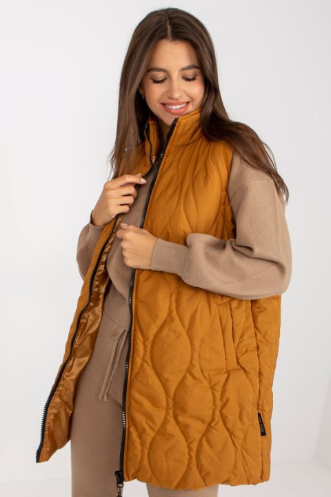 Kamizelka Model AP-KZ-RP01.00P Light Brown - Rue Paris - S Kamizelka Model AP-KZ-RP01.00P Light Brown - Rue Paris - S