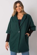 Płaszcz Damski Model CHA-PL-0409.30X Dark Green - Rue Paris - S/M Płaszcz Damski Model CHA-PL-0409.30X Dark Green - Rue Paris - S/M