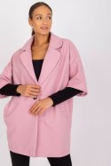 Płaszcz Damski Model CHA-PL-0409.30X Light Pink - Rue Paris - L/XL Płaszcz Damski Model CHA-PL-0409.30X Light Pink - Rue Paris - L/XL