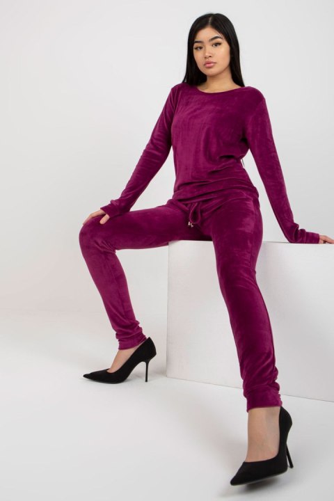 Spodnie Komplet Model RV-KMPL-6083.05 Violet - Rue Paris - M Spodnie Komplet Model RV-KMPL-6083.05 Violet - Rue Paris - M