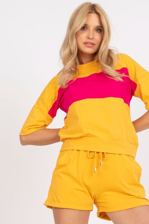 Spodnie Komplet Model RV-KMPL-7929.26X Dark Yellow - Rue Paris - S Spodnie Komplet Model RV-KMPL-7929.26X Dark Yellow - Rue Paris - S