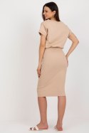 Sukienka Komplet Model WN-KMPL-8191.06X Beige - Rue Paris - S Sukienka Komplet Model WN-KMPL-8191.06X Beige - Rue Paris - S