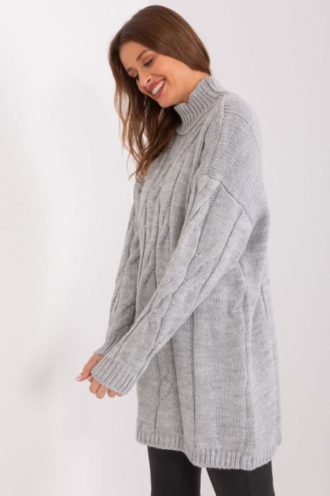 Sukienka Model LC-SK-1561.34X Grey - Rue Paris - uniwersalny Sukienka Model LC-SK-1561.34X Grey - Rue Paris - uniwersalny