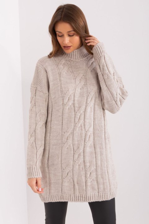 Sukienka Model LC-SK-1561.72P Beige - Rue Paris - uniwersalny Sukienka Model LC-SK-1561.72P Beige - Rue Paris - uniwersalny