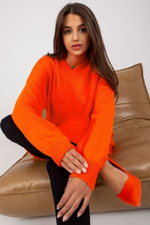 Sukienka Model LC-SW-0341.38P Orange - Rue Paris - uniwersalny Sukienka Model LC-SW-0341.38P Orange - Rue Paris - uniwersalny