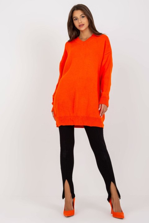 Sukienka Model LC-SW-0341.38P Orange - Rue Paris - uniwersalny Sukienka Model LC-SW-0341.38P Orange - Rue Paris - uniwersalny