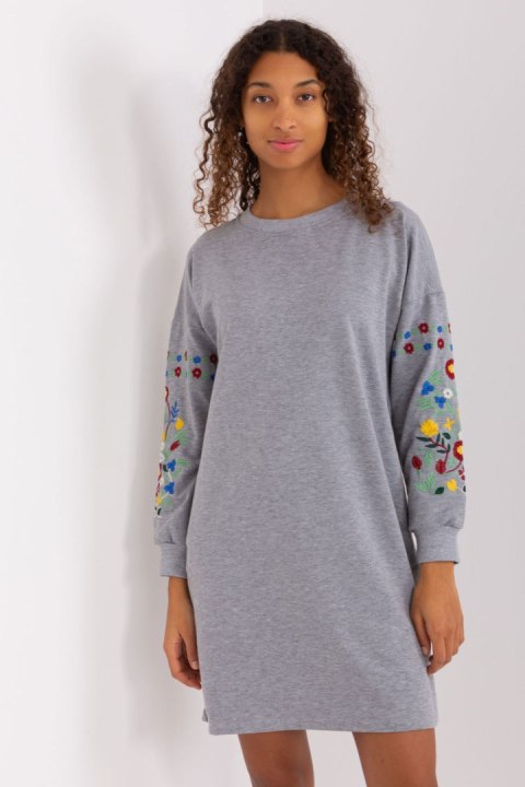 Sukienka Model RV-SK-8979.94P Grey - Rue Paris - L/XL