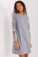 Sukienka Model RV-SK-8979.94P Grey - Rue Paris - L/XL
