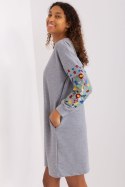 Sukienka Model RV-SK-8979.94P Grey - Rue Paris - S/M Sukienka Model RV-SK-8979.94P Grey - Rue Paris - S/M