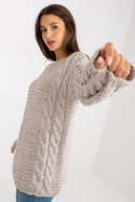 Sweter Damski Model LC-SW-8044.06X Light Beige - Rue Paris - uniwersalny
