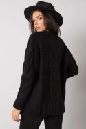 Sweter Damski Model LC-SW-A1.28X Black - Rue Paris - uniwersalny Sweter Damski Model LC-SW-A1.28X Black - Rue Paris - uniwersalny