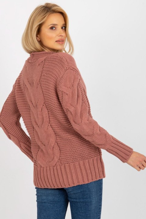 Sweter Damski Model LC-SW-A1.28X Dark Pink - Rue Paris - uniwersalny Sweter Damski Model LC-SW-A1.28X Dark Pink - Rue Paris - uniwersalny