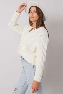 Sweter Damski Model LC-SW-A1.28X Ecru - Rue Paris - uniwersalny
