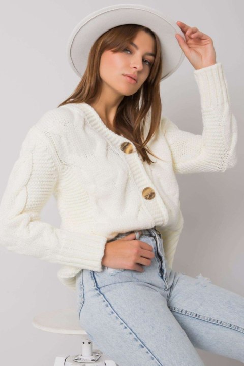 Sweter Damski Model LC-SW-A1.28X Ecru - Rue Paris - uniwersalny Sweter Damski Model LC-SW-A1.28X Ecru - Rue Paris - uniwersalny