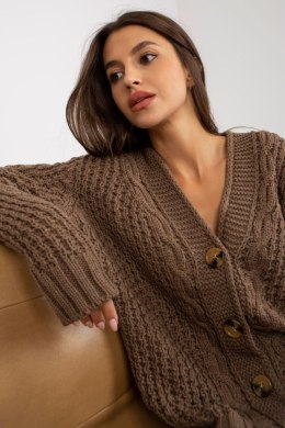 Sweter Kardigan Model LC-SW-8001.14P Brown - Rue Paris - uniwersalny