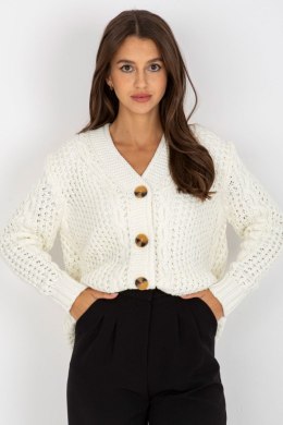 Sweter Kardigan Model LC-SW-8001.14P Ecru - Rue Paris - uniwersalny