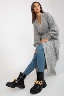 Sweter Kardigan Model LC-SW-8020.16P Grey - Rue Paris - uniwersalny