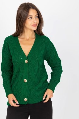 Sweter Kardigan Model LC-SW-8035.06X Dark Green - Rue Paris - uniwersalny