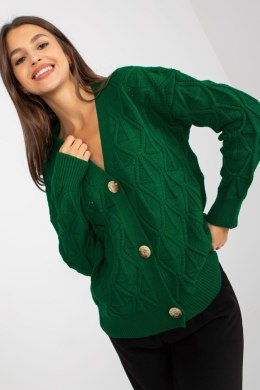 Sweter Kardigan Model LC-SW-8035.06X Dark Green - Rue Paris - uniwersalny
