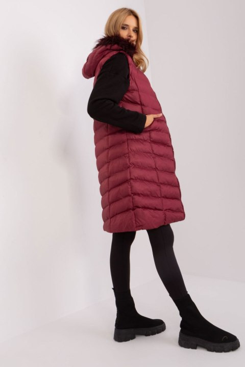 Kamizelka Model RV-KZ-008.00P Bordo - Rue Paris - XS Kamizelka Model RV-KZ-008.00P Bordo - Rue Paris - XS