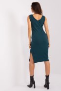 Sukienka Komplet Model WN-KMPL-679.60 Dark Green - Rue Paris - S Sukienka Komplet Model WN-KMPL-679.60 Dark Green - Rue Paris - S