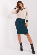 Sukienka Komplet Model WN-KMPL-679.60 Dark Green - Rue Paris - S Sukienka Komplet Model WN-KMPL-679.60 Dark Green - Rue Paris - S