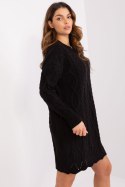 Sukienka Model LC-SK-8012-2.51P Black - Rue Paris - uniwersalny Sukienka Model LC-SK-8012-2.51P Black - Rue Paris - uniwersalny
