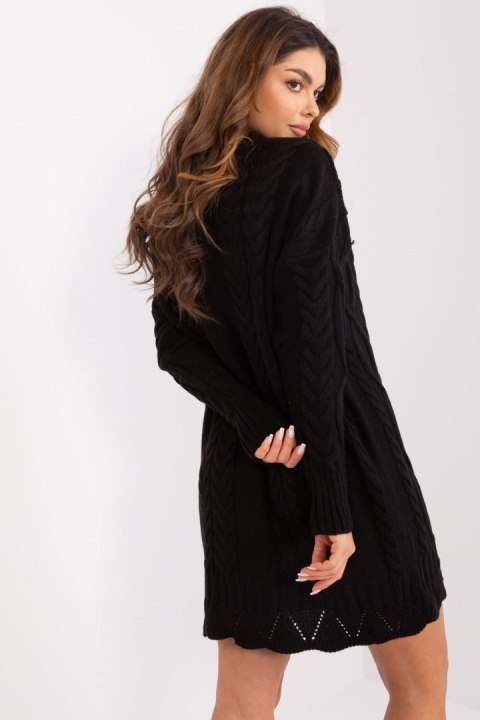 Sukienka Model LC-SK-8012-2.51P Black - Rue Paris - uniwersalny Sukienka Model LC-SK-8012-2.51P Black - Rue Paris - uniwersalny
