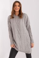 Sukienka Model LC-SK-8012-2.64P Grey - Rue Paris - uniwersalny Sukienka Model LC-SK-8012-2.64P Grey - Rue Paris - uniwersalny