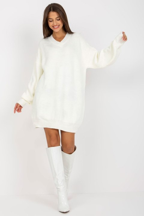 Sukienka Model LC-SW-0341.38P Ecru - Rue Paris - uniwersalny Sukienka Model LC-SW-0341.38P Ecru - Rue Paris - uniwersalny