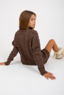 Sweter Damski Model LC-SW-8010.22P Brown - Rue Paris - uniwersalny