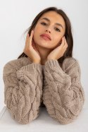Sweter Damski Model LC-SW-8044.06X Beige - Rue Paris - uniwersalny