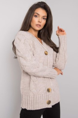 Sweter Damski Model LC-SW-A1.28X Beige - Rue Paris - uniwersalny