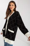 Sweter Kardigan Model LC-SW-0258.03P Black - Rue Paris - uniwersalny