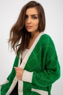 Sweter Kardigan Model LC-SW-0258.03P Green - Rue Paris - uniwersalny