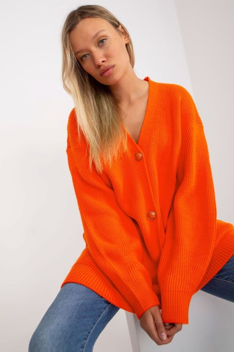 Sweter Kardigan Model LC-SW-0267.06X Orange - Rue Paris - uniwersalny