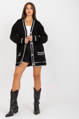 Sweter Kardigan Model LC-SW-0333.06X Black - Rue Paris - uniwersalny