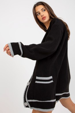 Sweter Kardigan Model LC-SW-0333.06X Black - Rue Paris - uniwersalny