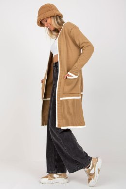 Sweter Kardigan Model LC-SW-0340.42P Dark Beige - Rue Paris - uniwersalny