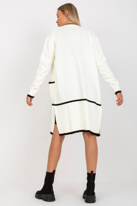 Sweter Kardigan Model LC-SW-0340.42P Ecru - Rue Paris - uniwersalny Sweter Kardigan Model LC-SW-0340.42P Ecru - Rue Paris - uniwersalny