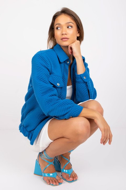 Kurtka Damska Model RV-KR-007.95P Dark Blue - Rue Paris - L/XL Kurtka Damska Model RV-KR-007.95P Dark Blue - Rue Paris - L/XL