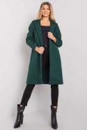 Płaszcz Damski Model CHA-PL-0402.33P Dark Green - Rue Paris - S/M Płaszcz Damski Model CHA-PL-0402.33P Dark Green - Rue Paris - S/M
