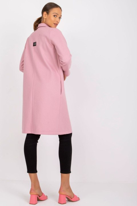 Płaszcz Damski Model CHA-PL-0402.33P Light Pink - Rue Paris - S/M Płaszcz Damski Model CHA-PL-0402.33P Light Pink - Rue Paris - S/M