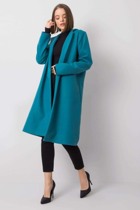 Płaszcz Damski Model CHA-PL-0402.33P Morski - Rue Paris - S/M Płaszcz Damski Model CHA-PL-0402.33P Morski - Rue Paris - S/M