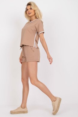Spodnie Komplet Model RV-KMPL-7928.31X Dark Beige - Rue Paris - S