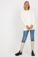 Sweter Damski Model LC-SW-8010.22P Ecru - Rue Paris - uniwersalny Sweter Damski Model LC-SW-8010.22P Ecru - Rue Paris - uniwersalny